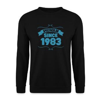 40th birthday gift Spectacular since 1983 - Unisex Sweatshirt - black - Front - Alina (178cm) & Michal (187cm)