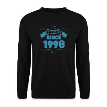 25th birthday gift Spectacular since 1998 - Unisex Sweatshirt - black - Front - Alina (178cm) & Michal (187cm)