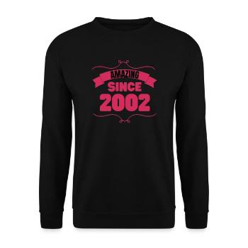 Cadeau 21e anniversaire Incroyable depuis 2002 - Sweat-shirt Unisexe - noir - Devant - Alina (178cm) & Michal (187cm)