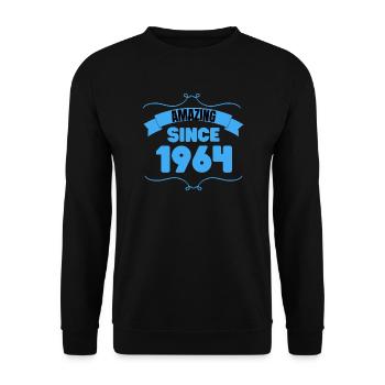 59. Geburtstag Geschenk Unglaublich seit 1964 - Unisex Pullover - Schwarz - Vorne - Alina (178cm) & Michal (187cm)
