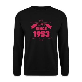 Cadeau du 70e anniversaire Incroyable depuis 1953 - Sweat-shirt Unisexe - noir - Devant - Alina (178cm) & Michal (187cm)