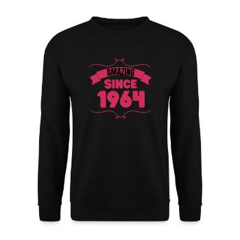 Cadeau du 59e anniversaire Incroyable depuis 1964 - Sweat-shirt Unisexe - noir - Devant - Alina (178cm) & Michal (187cm)