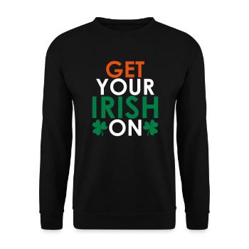 Get your irish on - Unisex Pullover - Schwarz - Vorne - Alina (178cm) & Michal (187cm)