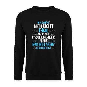 Biochemie Biologie Biochemiker Biologe Geschenk - Unisex Pullover - Schwarz - Vorne - Alina (178cm) & Michal (187cm)