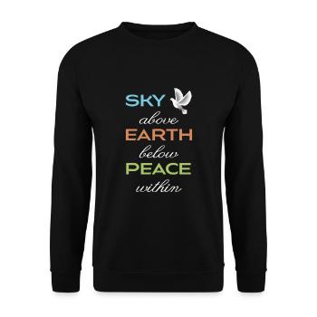 peace within - Unisex Pullover - Schwarz - Vorne - Alina (178cm) & Michal (187cm)