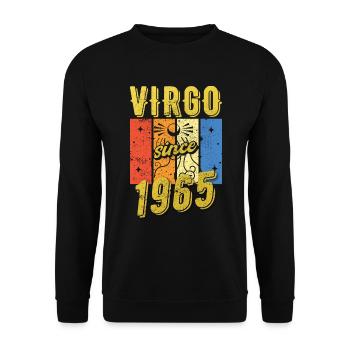 Vierge 1965 Cadeau d’anniversaire du zodiaque - Sweat-shirt Unisexe - noir - Devant - Alina (178cm) & Michal (187cm)