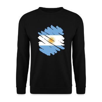 Drapeau de l’Argentine Amérique du Sud Drapeau de l’Argentine - Sweat-shirt Unisexe - noir - Devant - Alina (178cm) & Michal (187cm)