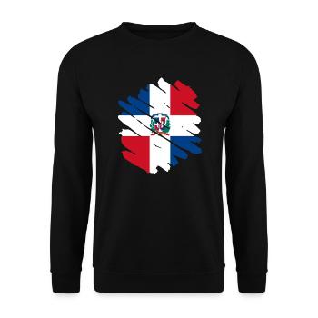 Dominican Republic Flag Dom Rep Flag Travel - Unisex Sweatshirt - black - Front - Alina (178cm) & Michal (187cm)