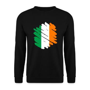 Ireland Flag Vintage Irish Flag Dublin - Unisex Sweatshirt - black - Front - Alina (178cm) & Michal (187cm)