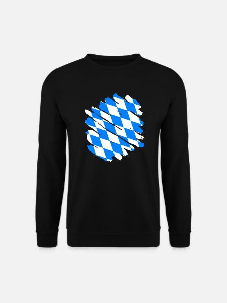 Bayern Flagge Used Look Bayerische Fahne Vintage - Unisex Pullover - Schwarz