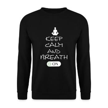 Yoga Namaste Chakra - Unisex Pullover - Schwarz - Vorne - Alina (178cm) & Michal (187cm)