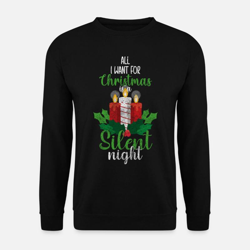 Winter Weihnachtsbaum Rentiere - Unisex Pullover - Schwarz