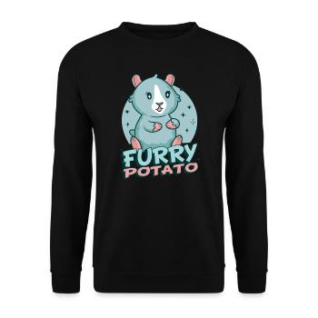 Funny guinea pig saying motif guinea pig - Unisex Sweatshirt - black - Front - Alina (178cm) & Michal (187cm)