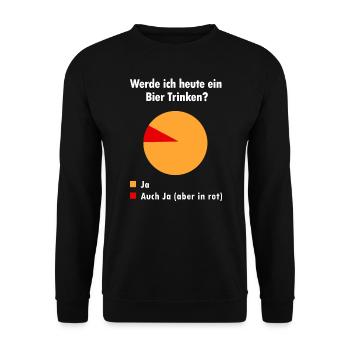 Bier Beer Alkohol Party Saufen JGA Fest - Unisex Pullover - Schwarz - Vorne - Alina (178cm) & Michal (187cm)