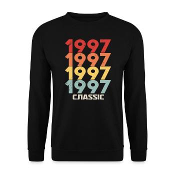 1997 Jubilé en style vintage classique 1997 - Sweat-shirt Unisexe - noir - Devant - Alina (178cm) & Michal (187cm)