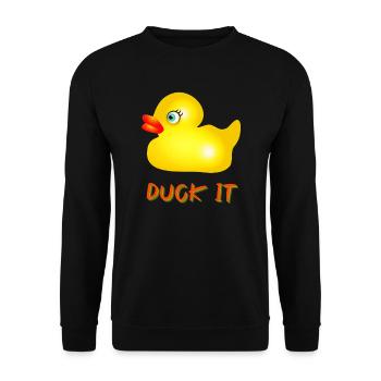 DUCK IT - Unisex Sweatshirt - black - Front - Alina (178cm) & Michal (187cm)