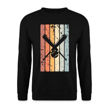 Base-ball - Sweat-shirt Unisexe - noir - Devant - Alina (178cm) & Michal (187cm)