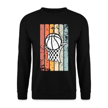 Basketball Basketballer - Unisex Pullover - Schwarz - Vorne - Alina (178cm) & Michal (187cm)