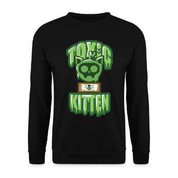 Halloween Toxic Kitten - Unisex Sweatshirt - black - Front - Alina (178cm) & Michal (187cm)