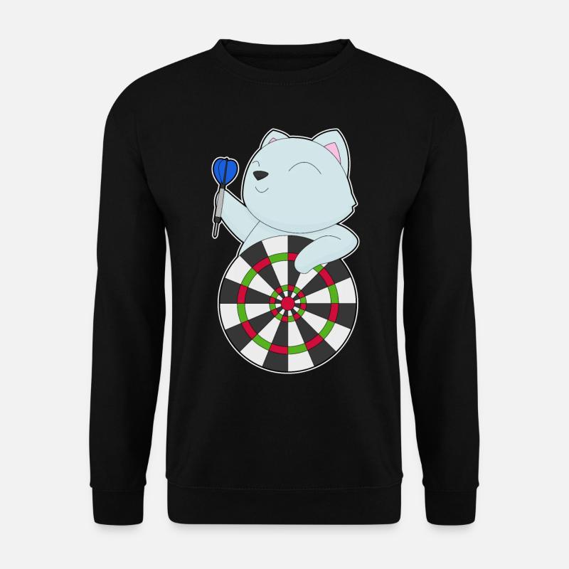 Cat Dart Dartboard - Unisex Sweatshirt - black