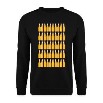 50 Bierflaschen - Bier - 50 Jahre - 50. Geburtstag - Unisex Pullover - Schwarz - Vorne - Alina (178cm) & Michal (187cm)