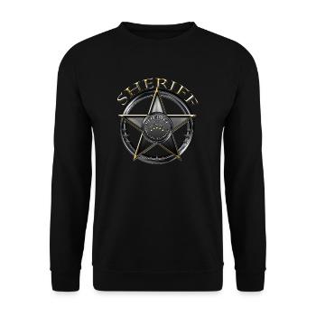 Sheriff for Heroes - Unisex Sweatshirt - black - Front - Alina (178cm) & Michal (187cm)