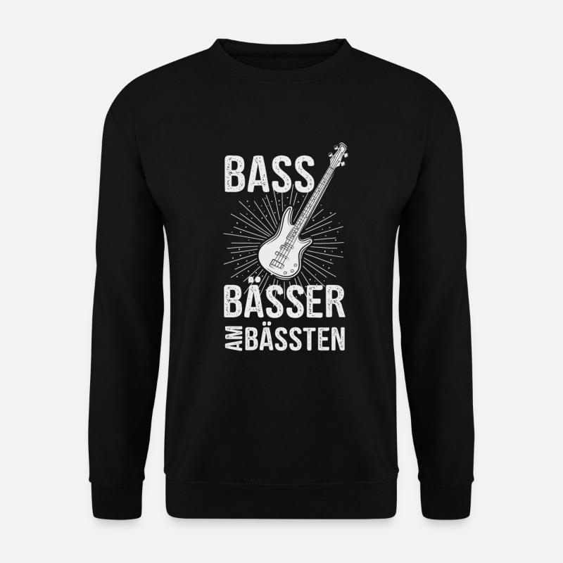 Bass Gitarre Bassist am Bässten - Unisex Pullover - Schwarz