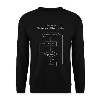 Science Algorithm - Unisex Sweatshirt - black - Front - Alina (178cm) & Michal (187cm)