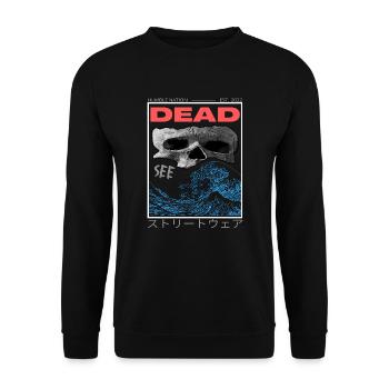 Dead see streetwear japanese symbols - Unisex Sweatshirt - black - Front - Alina (178cm) & Michal (187cm)