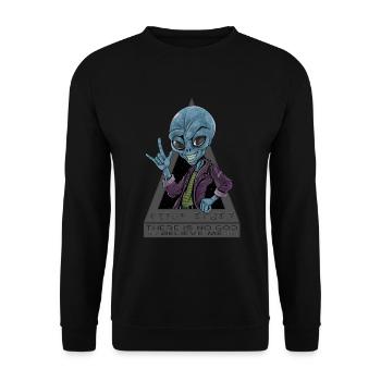 Alien - There is no god believe me - Unisex Pullover - Schwarz - Vorne - Alina (178cm) & Michal (187cm)