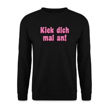 Model Saying Berlin - Unisex Sweatshirt - black - Front - Alina (178cm) & Michal (187cm)