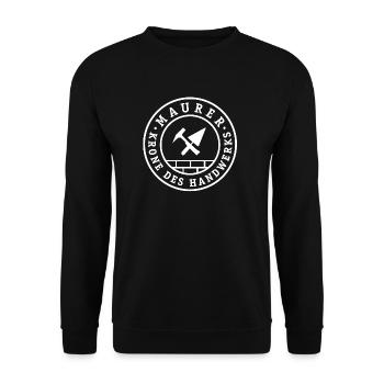 Maurer | Handwerk | Krone | Handwerker Baustelle - Unisex Pullover - Schwarz - Vorne - Alina (178cm) & Michal (187cm)