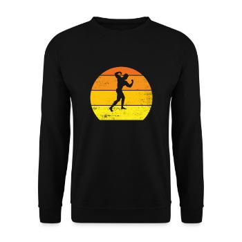 BODYBUILDING idée cadeau original et personnalisé - Sweat-shirt Unisexe - noir - Devant - Alina (178cm) & Michal (187cm)