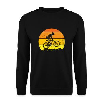 VTT Vélo idée cadeau original pour fan cycliste - Sweat-shirt Unisexe - noir - Devant - Alina (178cm) & Michal (187cm)