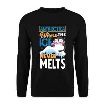 Antarctica where the ice never melts Expedition - Unisex Pullover - Schwarz - Vorne - Alina (178cm) & Michal (187cm)