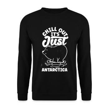 Chill out it's just Antarctica - Unisex Pullover - Schwarz - Vorne - Alina (178cm) & Michal (187cm)