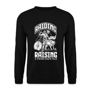 Piller et élever le conte d’un père viking - Sweat-shirt Unisexe - noir - Devant - Alina (178cm) & Michal (187cm)