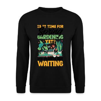 Mes plantes attendent le jardinier - Sweat-shirt Unisexe - noir - Devant - Alina (178cm) & Michal (187cm)