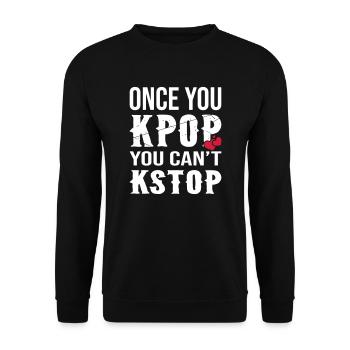 Once You KPOP - Unisex Pullover - Schwarz - Vorne - Alina (178cm) & Michal (187cm)