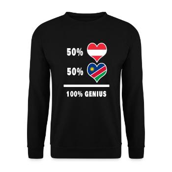 Austria and Namibia brilliant / Gift - Unisex Sweatshirt - black - Front - Alina (178cm) & Michal (187cm)