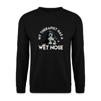 Bernese Mountain Dog - Unisex Sweatshirt - black - Front - Alina (178cm) & Michal (187cm)