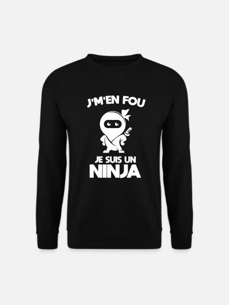 Ninja cadeau humour marrant j'peux pas - Sweat-shirt Unisexe - noir