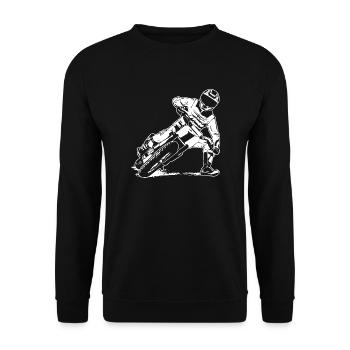 Flat Track Racer - Speedway - Unisex Pullover - Schwarz - Vorne - Alina (178cm) & Michal (187cm)