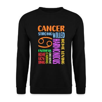 Zodiac sign zodiac sign water - Unisex Sweatshirt - black - Front - Alina (178cm) & Michal (187cm)