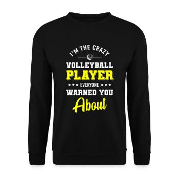 Volleyball Player Training Team - Unisex Sweatshirt - black - Front - Alina (178cm) & Michal (187cm)