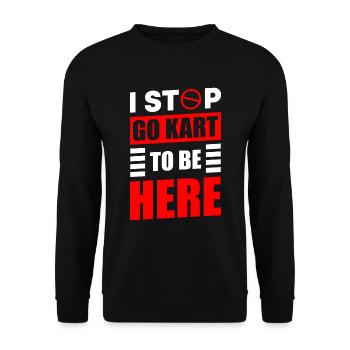 Kartbahn Karting Kartsport Kart fahren - Unisex Pullover - Schwarz - Vorne - Alina (178cm) & Michal (187cm)