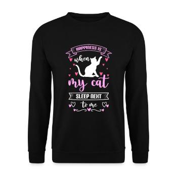 Happy Motivation Holiday Life Energy - Unisex Sweatshirt - black - Front - Alina (178cm) & Michal (187cm)