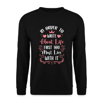 Zeit Modern - Unisex Pullover - Schwarz - Vorne - Alina (178cm) & Michal (187cm)