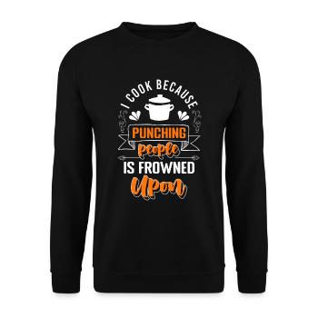 Chef Restaurant Profession Chef - Sweat-shirt Unisexe - noir - Devant - Alina (178cm) & Michal (187cm)