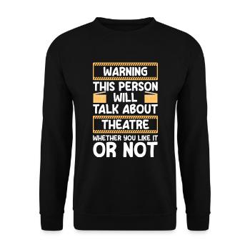 Schauspielerin Probe Drama Club - Unisex Pullover - Schwarz - Vorne - Alina (178cm) & Michal (187cm)